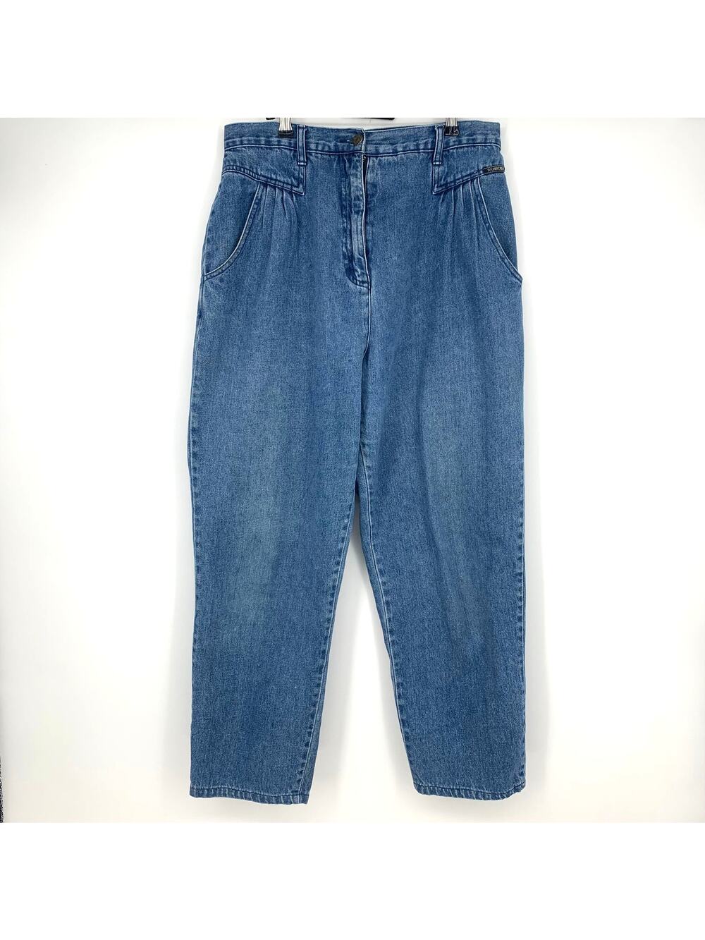 Cherokee Vintage Women's High Waisted Cotton Denim Mom Tapered Jeans Size 16/32